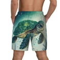 thumbnail image 3 of Sigee Watercolor Turtle1 Print Mens Swim Trunks with Compression Liner Quick Dry Swim Stretch Beach Shorts with Pockets,S-3XL, 3 of 7