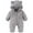 Grey-87, variant on Hwmodou Newborn Infant Baby Girls Boys Cute Solid Long Sleeves Cartoon Bear Ears Fleece Footed Hooded Zipper Romper Warm Footie Jumpsuit Sleeper Pajamas Outfits
