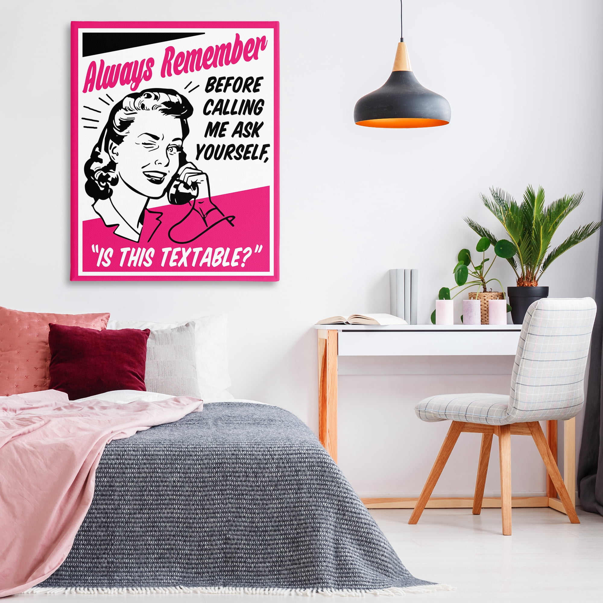 Stupell Industries Funny Is This Textable Novelty Painting Gallery Wrapped Canvas Art Print Wall Art, 36 x 48