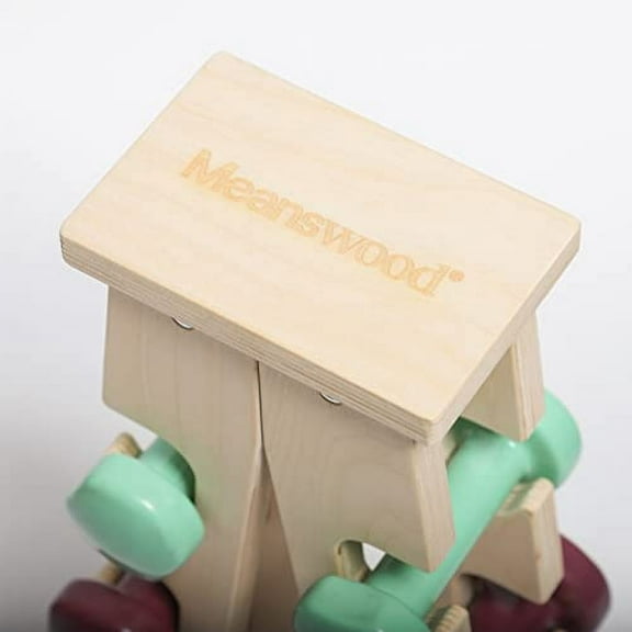 Dumbbell Rack Weight Rack for Home Gym Dumbbell Stand in Wood Made in Italy (155LBS-6 Weights)