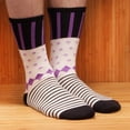thumbnail image 4 of BambooMN Women's Rayon from Bamboo Fiber Colorful Polka Dot Stripe Socks - Color 6 - 1 Pair, Size 4-9, 4 of 4
