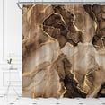 thumbnail image 3 of Brown Marble Shower Curtain Abstract Marble Texture Art Home Fabric Bathroom Decor Set Include Hooks-72"W x 72"L (Pack of 1), 3 of 7