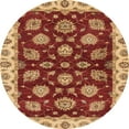 thumbnail image 1 of Ahgly Company Indoor Round Abstract Orange Oriental Area Rugs, 5' Round, 1 of 6