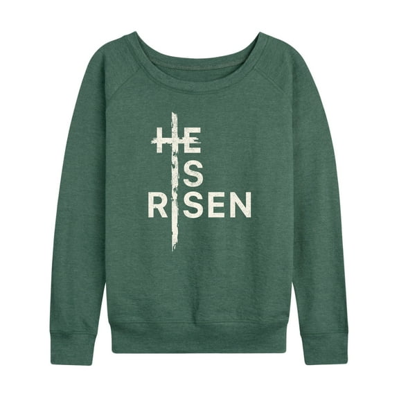 Instant Message - He Is Risen - Women's Lightweight French Terry Long Sleeve Shirt