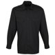 thumbnail image 1 of Premier - Camisa lisa de manga larga de caballero/hombre Diseño piloto - Trabajo/Fiesta/Restaurante (Negro), 1 of 2
