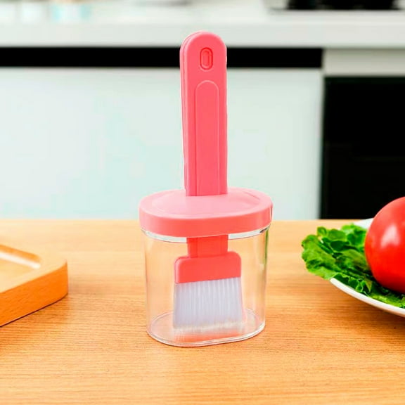 Xetio Pastry Brush, Oil Bottles for Kitchen, Oil Brush for Cooking, Temperature Resistant BBQ and Cooking Oil Bottle with Silicone Brush, Silicone Brush Oil Dispenser Bottle