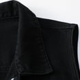 thumbnail image 7 of Womens Button Down Denim Jackets Sleeveless Collared Jean Vest Western Waistcoat with Pocket Black, 3XL, 7 of 7