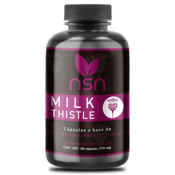 NSN Milk Thistle | Con Cardo Mariano, Diente de León, Alcachofa, Achicoria | 805 mg por Cápsula | 90 Cápsulas Natural SmartNutrition Wellness