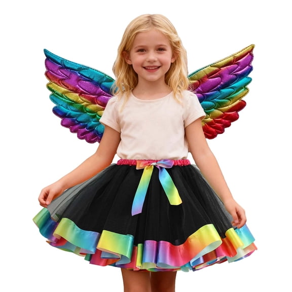 sususu Dresses for Girls Size 8 Girls Fairy Tutu Skirt With Removable For Dance Performance Carnival Party Dress Up Clothes for Girls