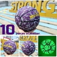 thumbnail image 4 of Basketball, Glow in The Dark Holographic Basketball, Official Size 7 Indoor Outdoor Luminous Glowing Leather Basketball 29.5" - with Pump, 4 of 7
