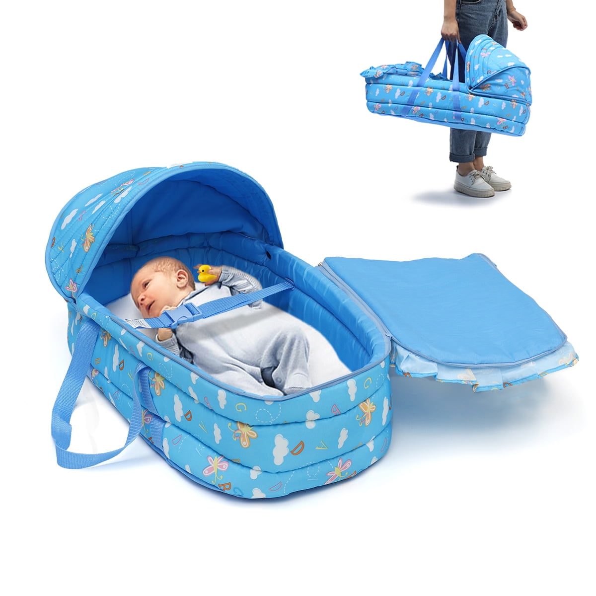 Baby Moses Basket Newborn Travel Bed 