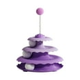 thumbnail image 2 of Cat Toy Roller 3-Level Turntable,Interactive Cat Toy with 4 Balls Interactive Kitten Fun Mental Physical Exercise Kitten Toys for Indoor Cats （Purple）, 2 of 8