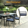 thumbnail image 2 of Sophia & William Patio Outdoor Dining Set Wicker Rattan Chairs and Metal Table Furniture Set, 2 of 10