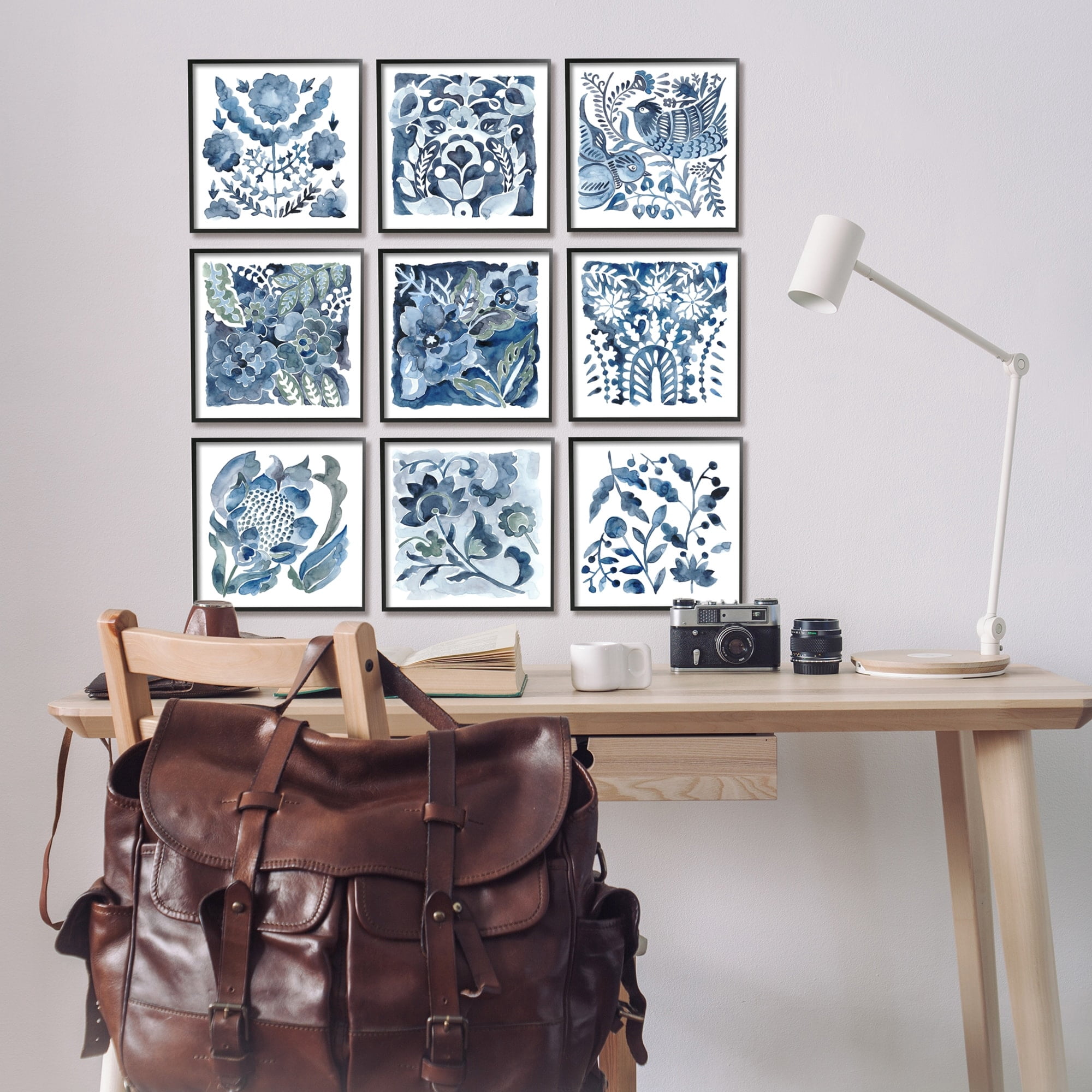Stupell Industries Abstract Botanical Birds Flowers Pattern Layered Watercolor , 12 x 12, Design by Chariklia Zarris