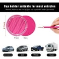 thumbnail image 2 of Yazoeia 2 Pack Bling Car Cup Coaster, 2.75 Inch Rhinestone Silicone Auto Cup Holder Insert Coaster, Anti Slip Crystal Soft Rubber Cup Pad, Universal Vehicle Accessories for Women (Rose CJC912-115010, 2 of 6