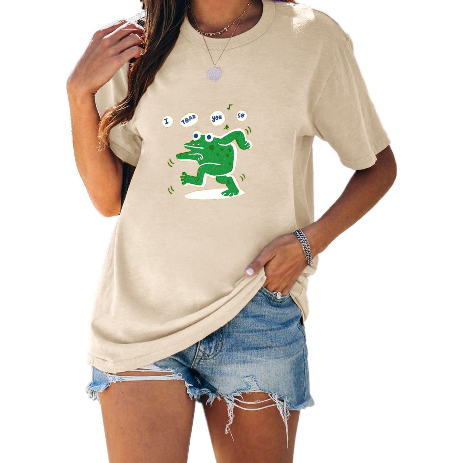 Oversized Workout Shirts for Women Womens Cute Tees Graphic Cartoon Summer  Sleeve T Shirts Casual Tops Short Printed Women's T-Shirts Running Long  Sleeve Shirt Women 