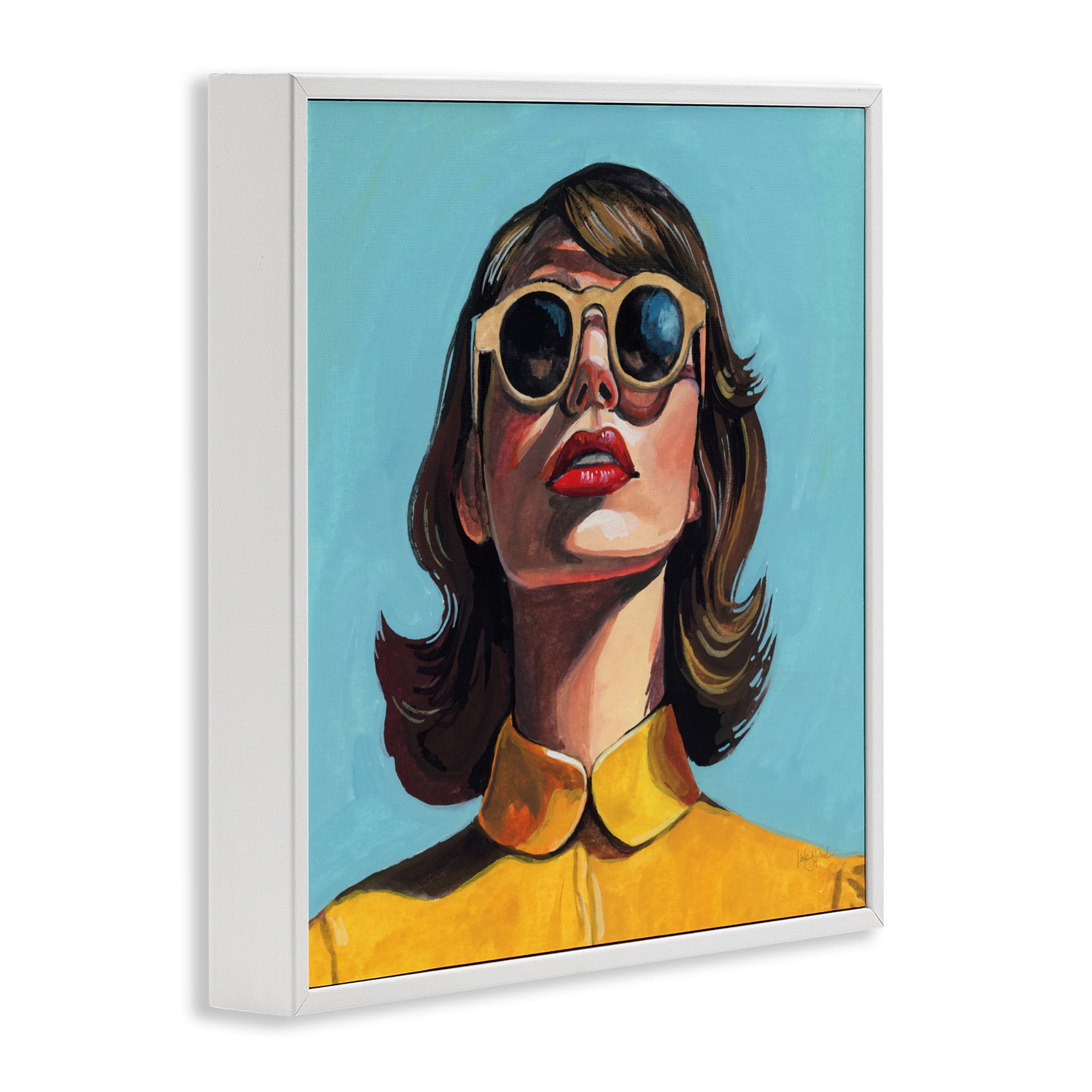 Stupell Industries Beautiful Sunshiny Day Retro White Framed Giclee Art, design by Kate Jarvik Birch