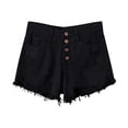 thumbnail image 4 of JJHGVB Denim Jean Shorts Jean Shorts Wide Leg Jeans Shorts Casual Summer Jean Jean Shorts for Women Denim Shorts Shorts with Pocket Denim Shorts with Pocket Thin Jeans Shorts High Rise Black L, 4 of 4
