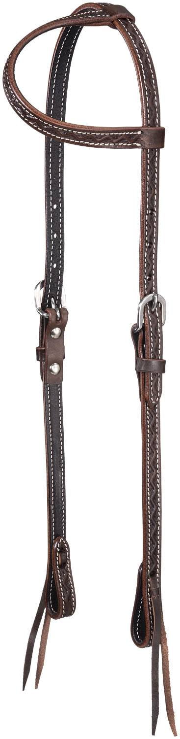 Tough-1 Zig Zag Tool One Ear Headstall with Tie Ends 