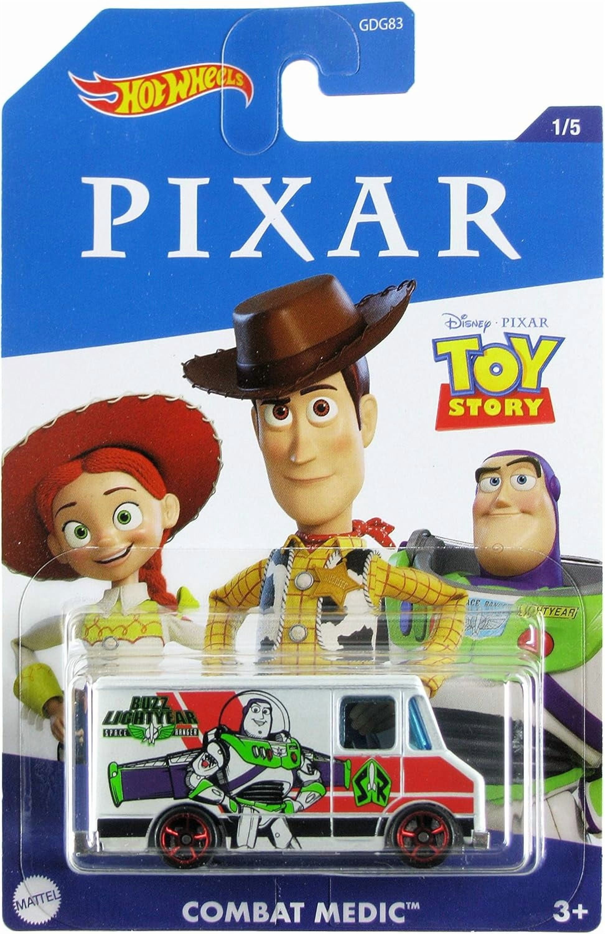Hot Wheels 2020 Bundle of 5 Disney Pixar Toy Story, Monster's Inc, Finding Nemo, Incredibles, Cars