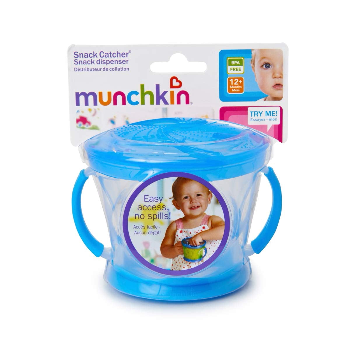 Munchkin Spill-Proof Toddler Snack Container W/ Domed Lid, Colors May Vary, 9 oz, 4 Pack