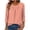Orange, variant on Summer Blouses for Women Round Neck Pleated Random Polka Dot Print Faux Laid-back three-quarter Sleeve Casual Fashion Blouse Wine S