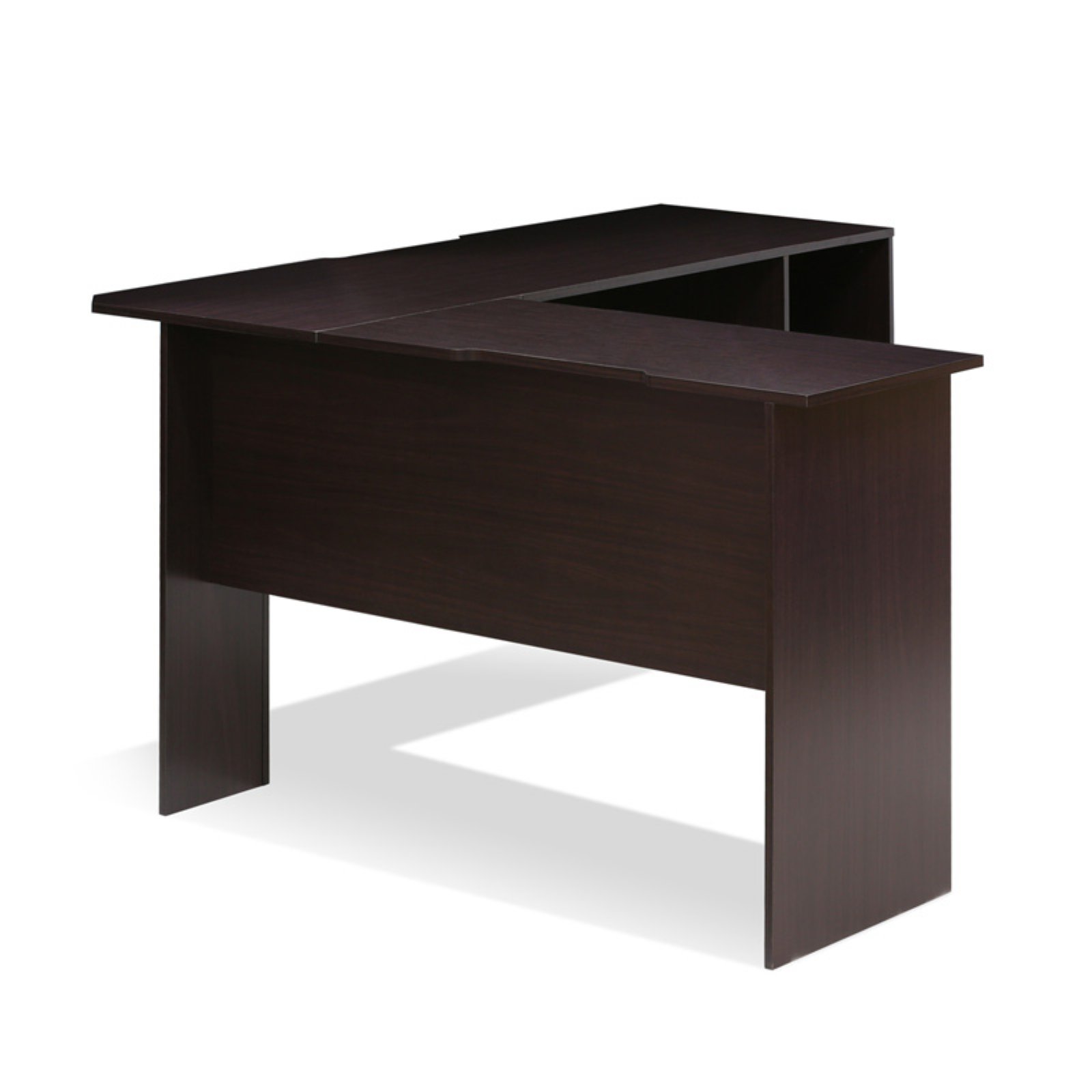 Furinno Indo L-Shaped Desk with Bookshelves, Espresso - image 3 of 8