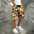 thumbnail image 2 of Mens Travel Pants Printed Drawstring Straight Pocket Workwear Shorts, 2 of 8