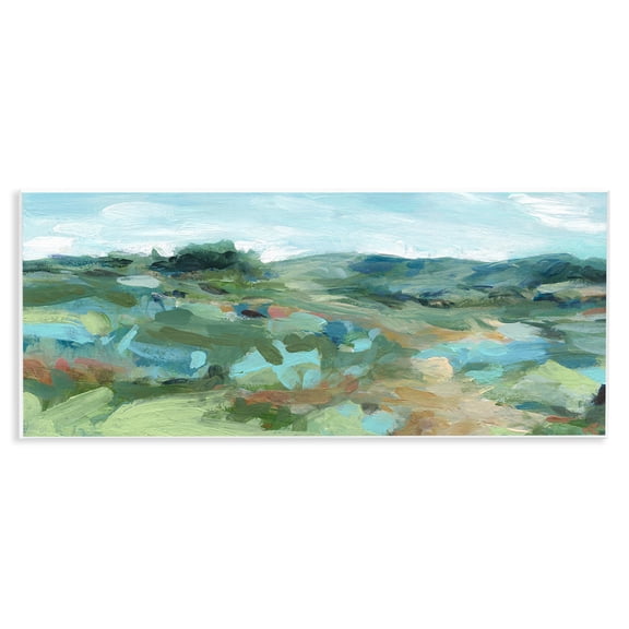 Stupell Industries Contemporary Painterly Landscape Greenery Wall Plaque Art, 17 x 7, by Carol Robinson