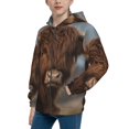 thumbnail image 2 of Kdxio Yak Pattern Kids Boys Girls Zip Up Hoodie 3D Printed Hooded Sweatshirt Hoody Coat with Pocket 7-12 Y-Medium, 2 of 6