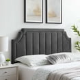 thumbnail image 2 of Tufted Headboard, Twin Size, Velvet, Dark Grey Gray, Modern Contemporary Urban Design, Bedroom Master Guest Suite, 2 of 10