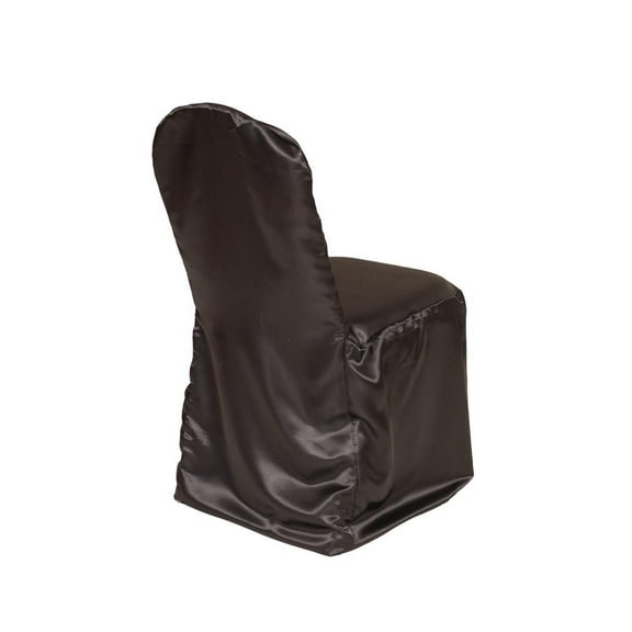 Your Chair Covers - Satin Banquet Chair Cover Black for Wedding, Party, Birthday, Patio, etc.