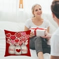 thumbnail image 4 of Clearance Under $1 Boovnll Valentines Pillow Covers 18x18", Valentines Gifts, Printing Valentines Day Pillow Covers for Home Bedroom, Living Room, Couch, Sofa, Party Decor, Valentines Day Decorations, 4 of 6