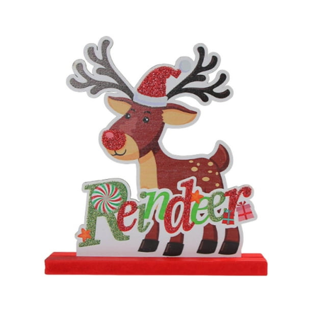 Manualidades de Papá Noel, decoración de madera, adornos de escritorio, centros de mesa, letreros de madera, adornos de madera, elegante decoración navideña para el hogar, ambiente festivo,