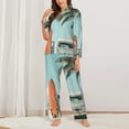 thumbnail image 2 of Naloa Vintage Surf Van Beach Pajamas for Women Set, Womens Pajama Sets, Lounge Sets for Women, 2pjs for Women-XX-Large, 2 of 7