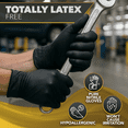 thumbnail image 4 of DAWG Black Nitrile Gloves, Disposable, Latex Free - Diamond Grip and Powder Free for Cleaning, Cooking, Safe Food Prep, Mechanic Work, General Service, Tattoo, Hair Dye - Professional Grade XL, 4 of 7
