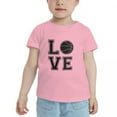 thumbnail image 2 of Basketball Love Cute Toddler T-Shirts for Boys Girls (Pink, Youth M), 2 of 5