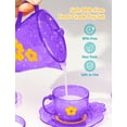 thumbnail image 2 of 33PCS Mint Purple Pretend Play Tea Party Set for Kids Plastic Mini Kitchen Food & Dessert Toys, BPA-Free Playset Accessories with Teapot, Cups, Plates, Macarons Role Play Gift for Girls & Boys Ages 3, 2 of 7