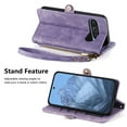 thumbnail image 7 of Feishell for Google Pixel 9 / 9 Pro Case Wallet,Retro High Quality Zipper Pouch PU Leather Strap Flip Case with Magnetic Closure,[RFID Blocking] Card Holder Kickstand for Google Pixel 9 / 9 Pro,Purple, 7 of 7