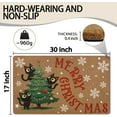 thumbnail image 3 of SXFVHN Funny Black Cat Xmas Tree Door Mat, Merry Christmas Snowflake Artificial Coir Front Door Mat Indoor Outdoor Entrance, Cute Winter Holiday Doormat Rug for Porch Entryway Patio Decor  30x17", 3 of 7