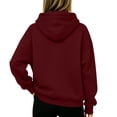 thumbnail image 7 of SYwaren Women's Casual Sweatshirt Solid Color Half Zip Hooded Long Sleeve Fashion Loose Fit Pullover Top, 7 of 7