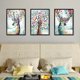 thumbnail image 5 of Gwong Decoración hogareña 3 unids / set 3D Deer Animal Wall Wall Stickers Living Room Art Decor Picture Pósters Gwong 99252, 5 of 7