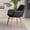WooL BLACK, variant on Desk Chair No Wheels Vanity Chair Comfy Accent Chair for Living Dining Room Bedroom Home Office Mid Century Modern Upholstered Armchair Sofa Chair (Blue, 1)