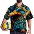 thumbnail image 4 of Platypus Men's Short Sleeve Casual Printed Button Down Beach Shirts, 4 of 6