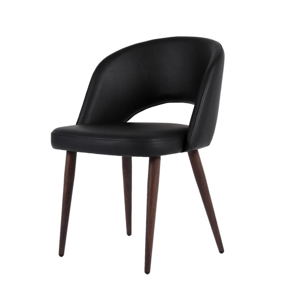 EXECUTIVE CHAIR made of PU upholstery and black walnut metal frame(faux wood)