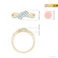 thumbnail image 3 of ANGARA Natural Oval Aquamarine Three Stone Bypass Ring with Diamonds in 14K Yellow Gold for Women (Size-4x3mm) | March Birthstone, Anniversary, Jewelry Gift for Women | Natural Aquamarine Ring, 3 of 7