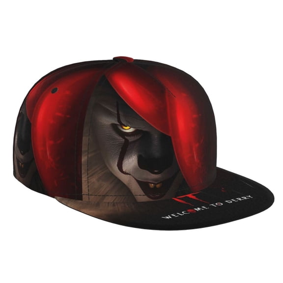 Pennywise Welcome To Derry Flat Brim Bill Baseball Cap Adjustable Hat Hip Hop Caps for Dad Men Women