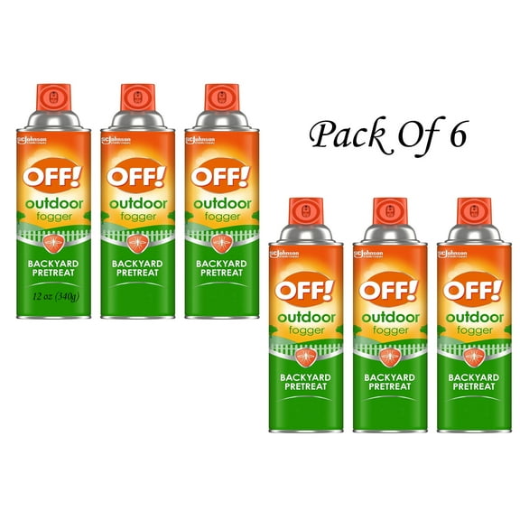 OFF! Outdoor Insect & Mosquito Repellent Fogger Backyard Pretreat, 12 Oz (6 Pack)