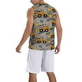 thumbnail image 2 of Xecao Retro Excavator print basketball shirt for both men and women, a unisex basketball jersey perfect for theme parties-Large, 2 of 6