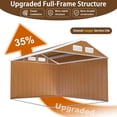 thumbnail image 2 of 10*12 FT Heavy-Duty Outdoor Storage Shed with Windows, Metal Garden Tool Shed with Lockable Door & Ventilation, outside storage for Backyard, Lawn, Patio,Yard, bike,Brown, 2 of 9
